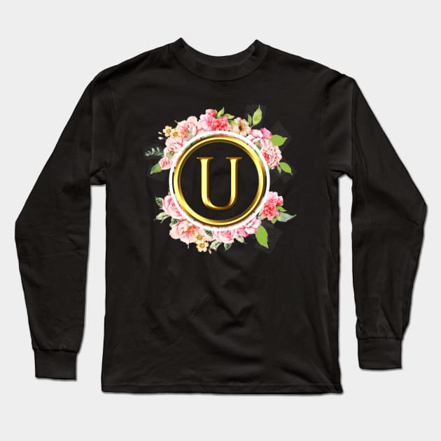 Letter U Shirt Alphabet Letter U Different Colors Long Sleeve T-Shirt by EmmaShirt